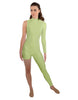 Solid Lycra Half and Half Tapered Leg Unitard