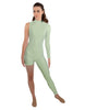 Solid Lycra Half and Half Tapered Leg Unitard