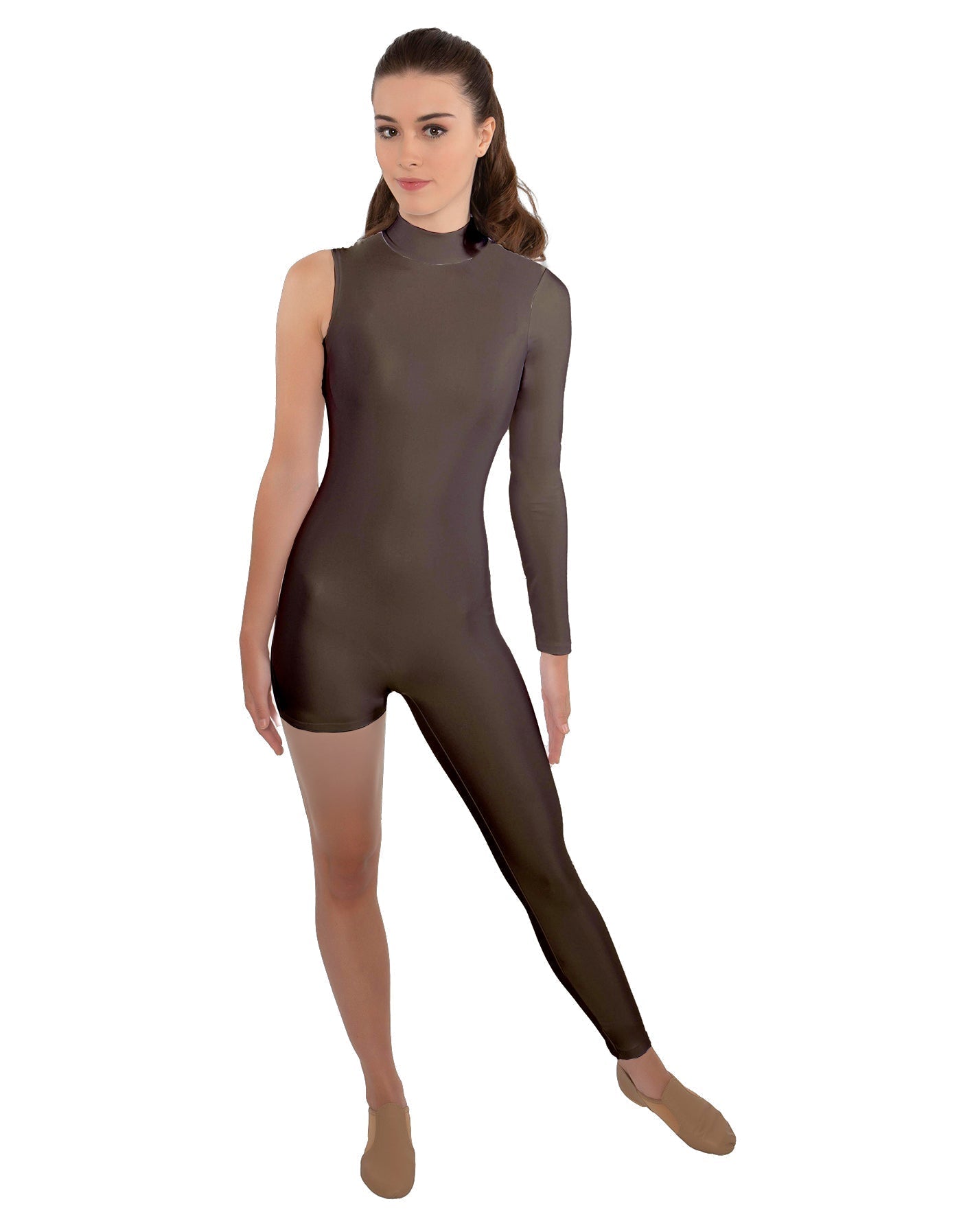 Solid Lycra Half and Half Tapered Leg Unitard