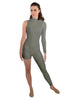 Solid Lycra Half and Half Tapered Leg Unitard