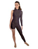 Solid Lycra Half and Half Tapered Leg Unitard