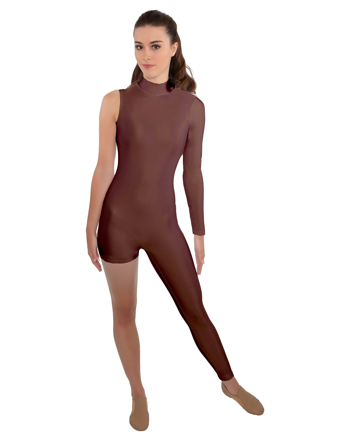 Solid Lycra Half and Half Tapered Leg Unitard