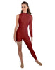 Solid Lycra Half and Half Tapered Leg Unitard
