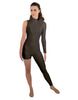 Solid Lycra Half and Half Tapered Leg Unitard