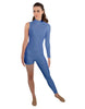 Solid Lycra Half and Half Tapered Leg Unitard