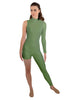 Solid Lycra Half and Half Tapered Leg Unitard