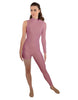 Solid Lycra Half and Half Tapered Leg Unitard