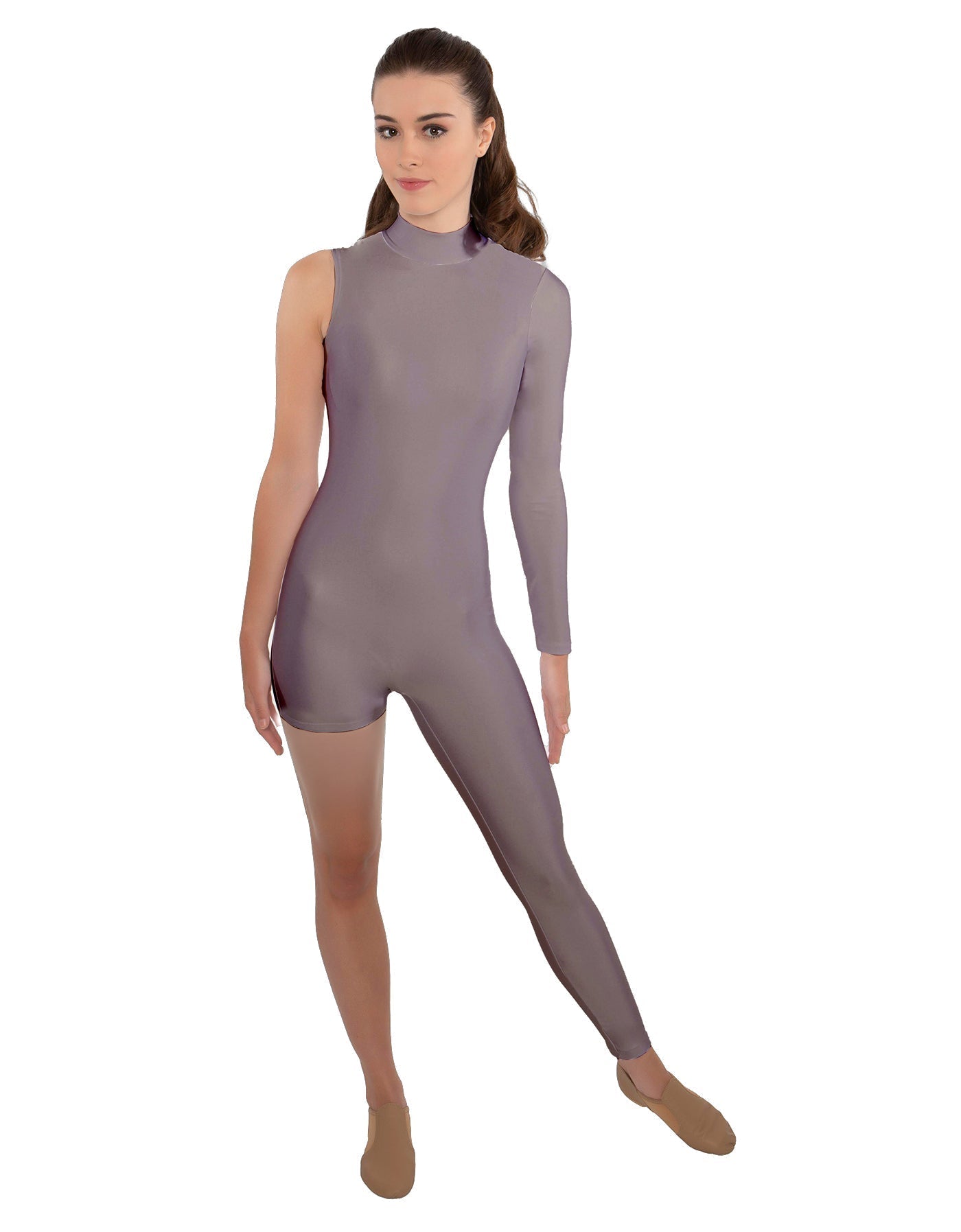 Solid Lycra Half and Half Tapered Leg Unitard