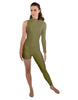 Solid Lycra Half and Half Tapered Leg Unitard