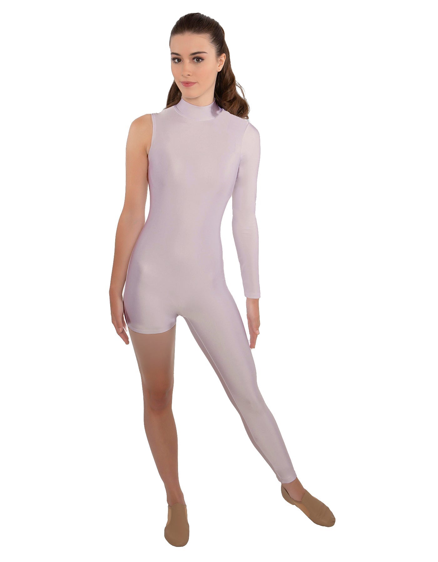 Solid Lycra Half and Half Tapered Leg Unitard