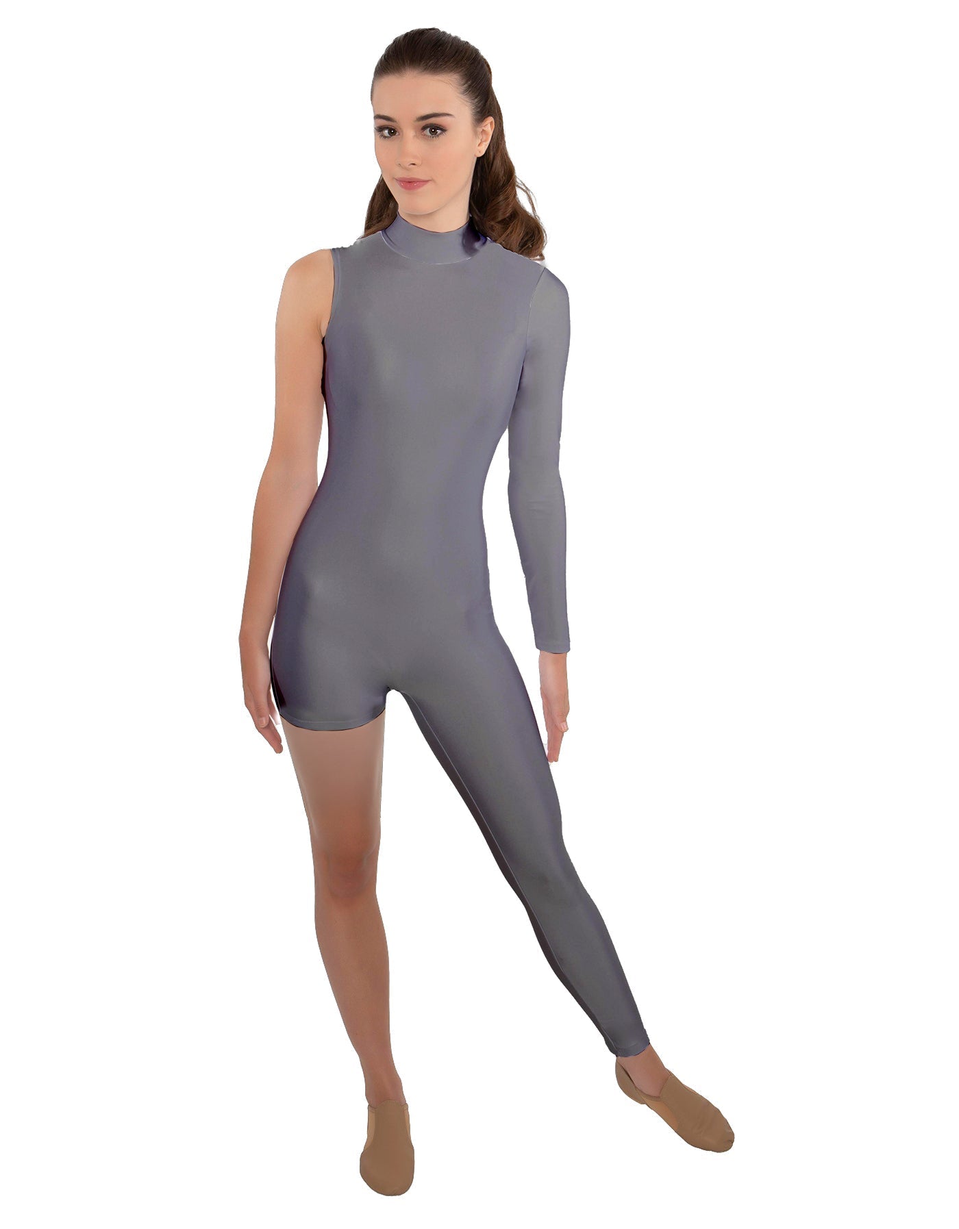 Solid Lycra Half and Half Tapered Leg Unitard