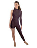 Solid Lycra Half and Half Tapered Leg Unitard