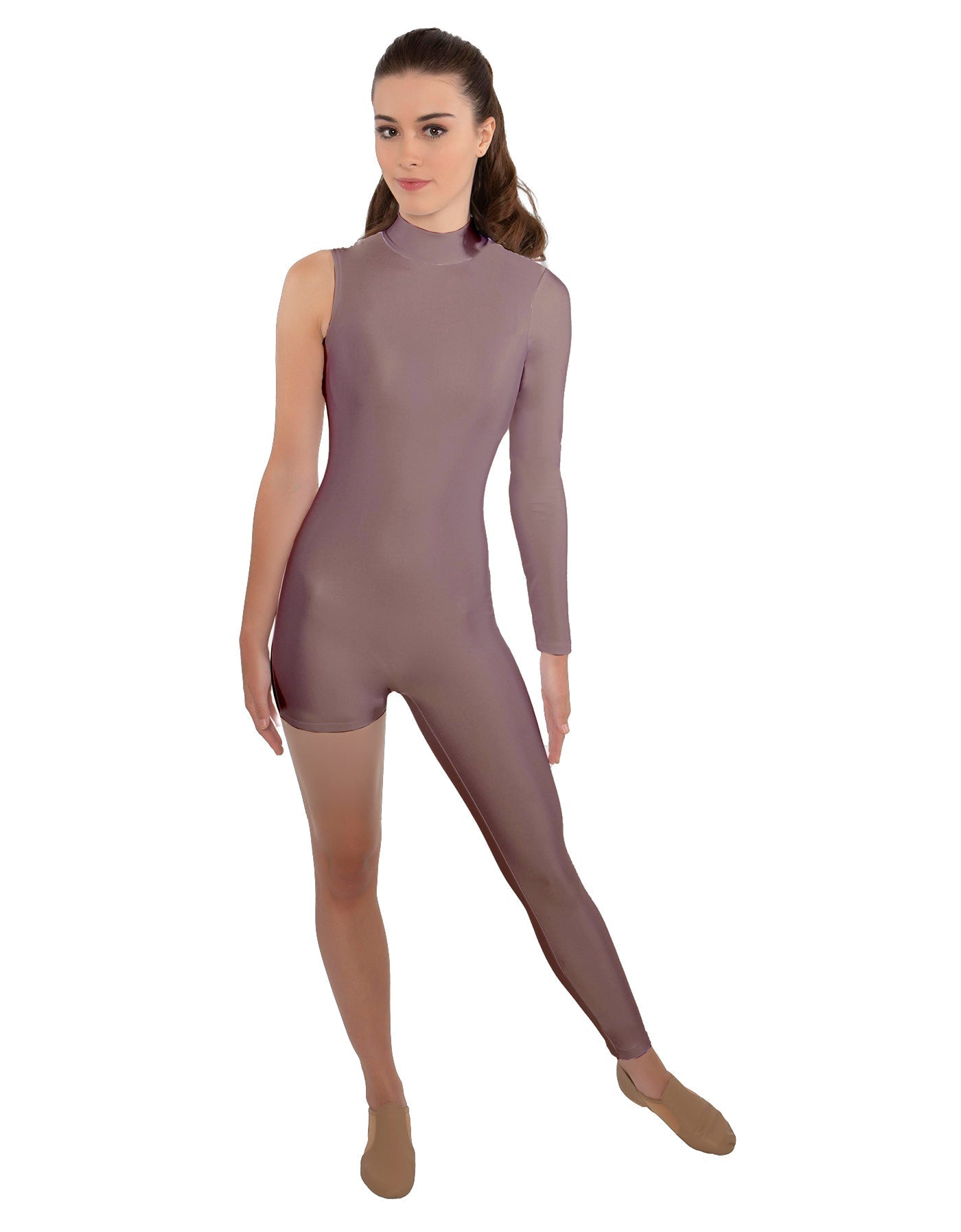 Solid Lycra Half and Half Tapered Leg Unitard
