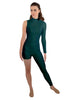 Solid Lycra Half and Half Tapered Leg Unitard