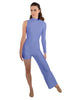 Solid Lycra Half and Half Tap Pant Unitard