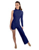 Solid Lycra Half and Half Tap Pant Unitard