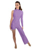 Solid Lycra Half and Half Tap Pant Unitard