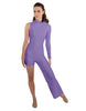 Solid Lycra Half and Half Tap Pant Unitard