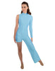 Solid Lycra Half and Half Tap Pant Unitard