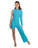 Solid Lycra Half and Half Tap Pant Unitard