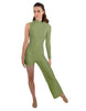 Solid Lycra Half and Half Tap Pant Unitard