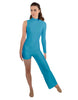 Solid Lycra Half and Half Tap Pant Unitard