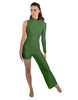 Solid Lycra Half and Half Tap Pant Unitard