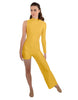 Solid Lycra Half and Half Tap Pant Unitard