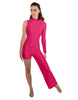 Solid Lycra Half and Half Tap Pant Unitard