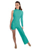 Solid Lycra Half and Half Tap Pant Unitard