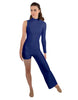 Solid Lycra Half and Half Tap Pant Unitard