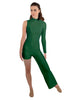 Solid Lycra Half and Half Tap Pant Unitard