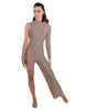 Solid Lycra Half and Half Tap Pant Unitard
