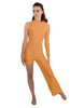 Solid Lycra Half and Half Tap Pant Unitard