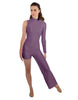 Solid Lycra Half and Half Tap Pant Unitard