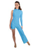 Solid Lycra Half and Half Tap Pant Unitard