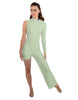 Solid Lycra Half and Half Tap Pant Unitard