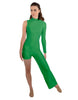 Solid Lycra Half and Half Tap Pant Unitard