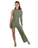 Solid Lycra Half and Half Tap Pant Unitard