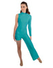 Solid Lycra Half and Half Tap Pant Unitard