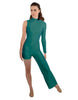 Solid Lycra Half and Half Tap Pant Unitard