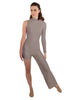 Solid Lycra Half and Half Tap Pant Unitard