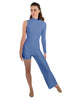 Solid Lycra Half and Half Tap Pant Unitard