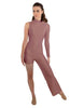Solid Lycra Half and Half Tap Pant Unitard