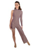 Solid Lycra Half and Half Tap Pant Unitard