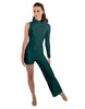 Solid Lycra Half and Half Tap Pant Unitard