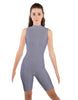Solid Lycra Sleeveless Keyhole Bike Short Biketard