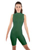 Solid Lycra Sleeveless Keyhole Bike Short Biketard