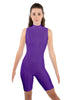 Solid Lycra Sleeveless Keyhole Bike Short Biketard