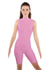 Solid Lycra Sleeveless Keyhole Bike Short Biketard
